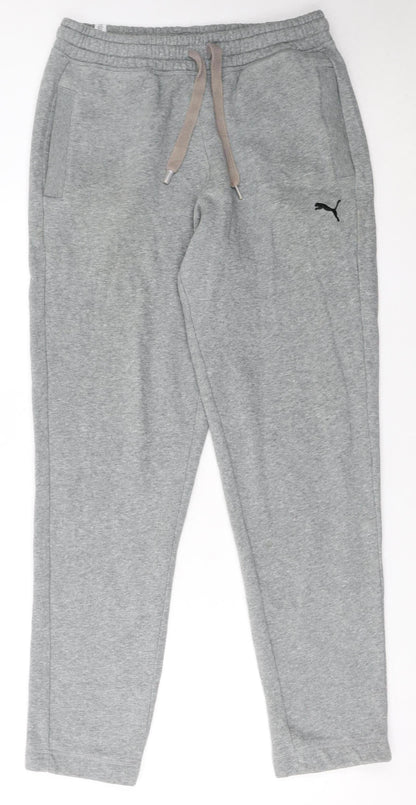 Puma Mens Grey Jogger Sweatpants M Regular Fit Casual Tapered