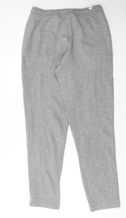 Puma Mens Grey Jogger Sweatpants M Regular Fit Casual Tapered