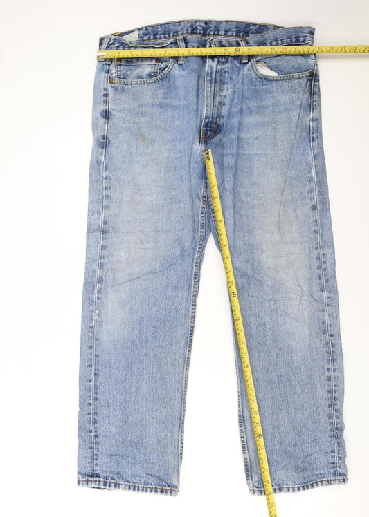 Levi's 505 Men's Blue Straight Denim Jeans 38x30 Vintage Retro