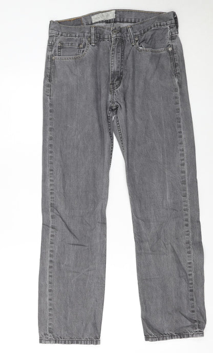 Levi’s 513 Men’s Grey Denim Jeans Size W32 L32 Straight Fit