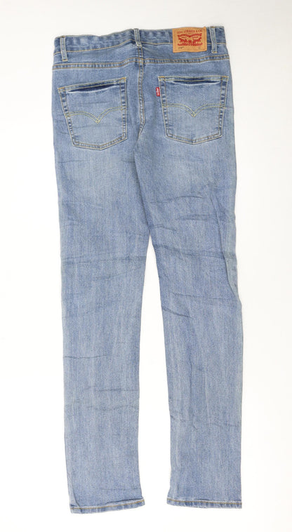 Levi's Boys Blue 510 Skinny Jeans Size 16 Years Light Wash Slim Fit