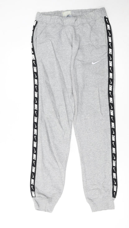 Nike Men's Grey Jogger Sweatpants Size S Logo Tapered Fit