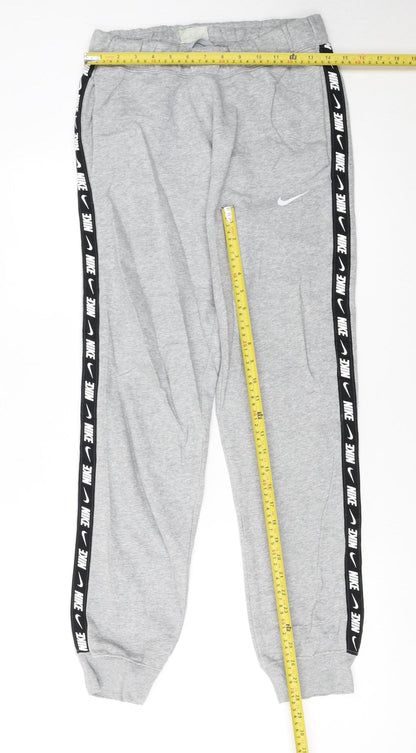 Nike Men's Grey Jogger Sweatpants Size S Logo Tapered Fit