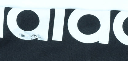 Adidas Womens Black Jogger Trousers Size L Elastic Waist Logo Sports