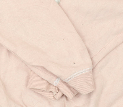 Disney Women Pink Stitch Chillin' Sweatshirt L Relaxed Fit Pullover
