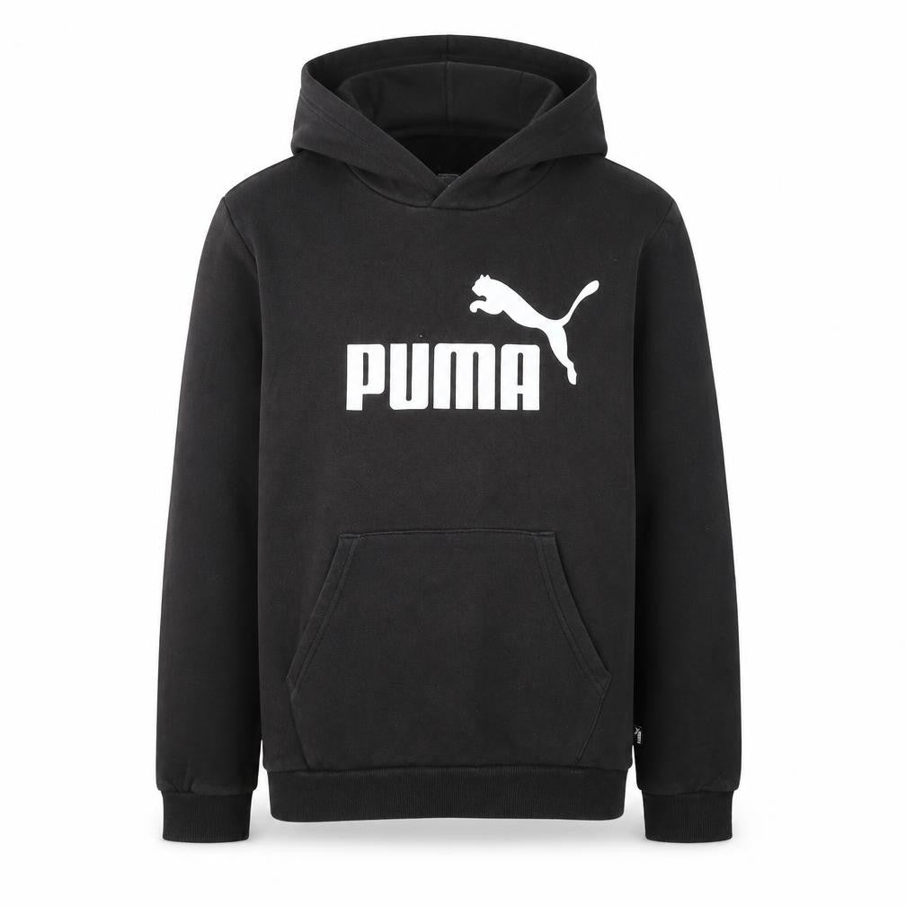 Puma Boys Black Hoodie Size 13-14 Years Pullover Cotton Blend Fleece
