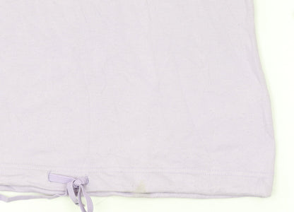 Reebok Womens Lilac Pullover Sweatshirt Size 16 Drawstring Hem