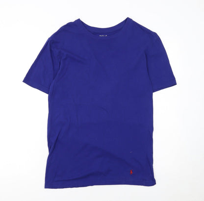 Ralph Lauren Men's Blue Cotton Crew Neck T-Shirt Size S