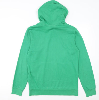 Champion Boys Green Pullover Hoodie 13-14 Years Logo Graphic Cotton Blend