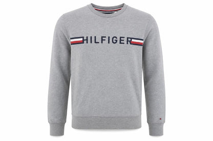 Tommy Hilfiger Men's Grey Logo Crew Neck Sweatshirt S
