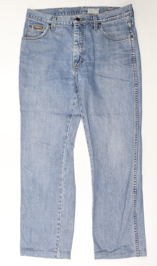 Wrangler Mens Blue Denim Texas Regular Straight Jeans W34 L32