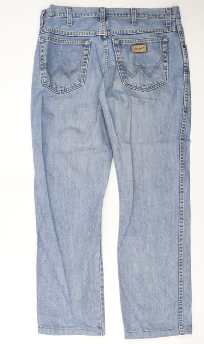 Wrangler Mens Blue Denim Texas Regular Straight Jeans W34 L32
