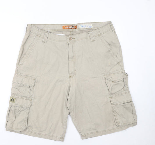 Lee Dungarees Men's Beige Cargo Shorts Size 36 Regular Fit