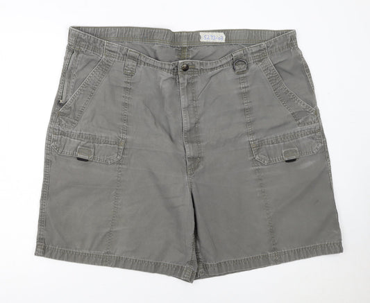 Wrangler Men's Grey Cargo Shorts Size 46 Regular Cotton Workwear