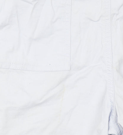 Lee Women's Light Blue Cargo Shorts Size 18M Regular Fit Mid Rise Cotton Blend