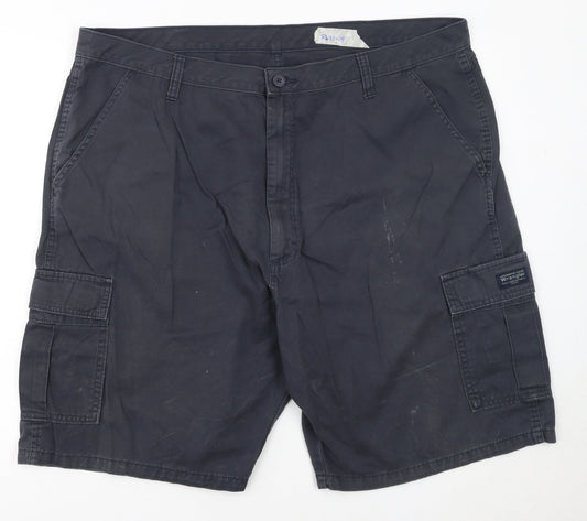 Wrangler Men's Black Cargo Shorts Size 42 Regular Cotton Workwear