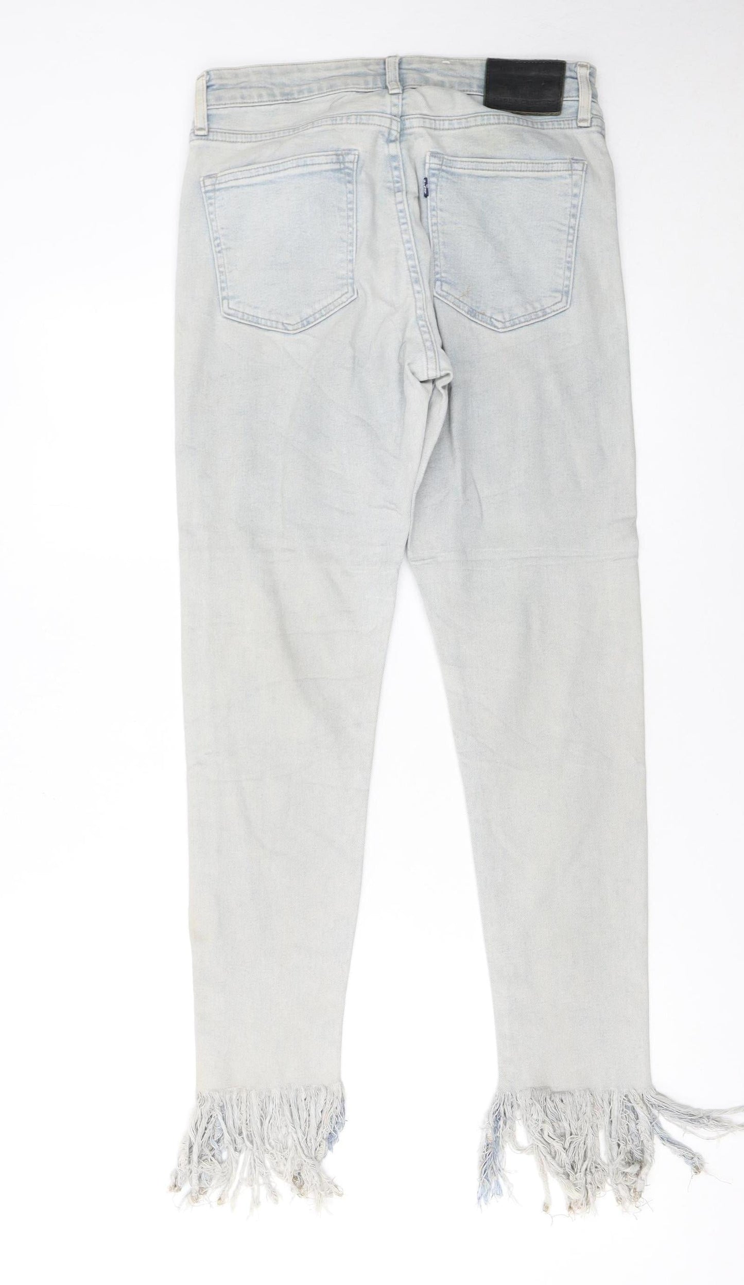 Levi's Made & Crafted Women's Light Blue Skinny Fringe Jeans Size 12