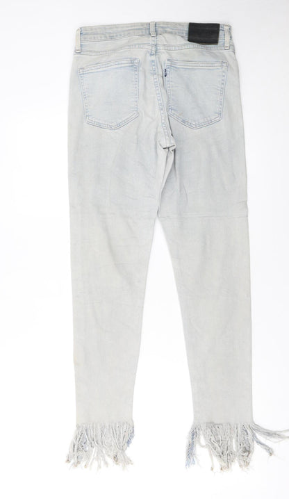 Levi's Made & Crafted Women's Light Blue Skinny Fringe Jeans Size 12