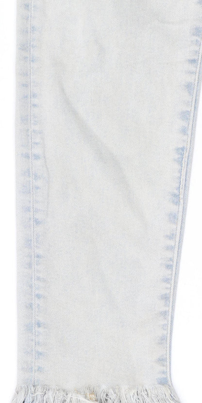 Levi's Made & Crafted Women's Light Blue Skinny Fringe Jeans Size 12
