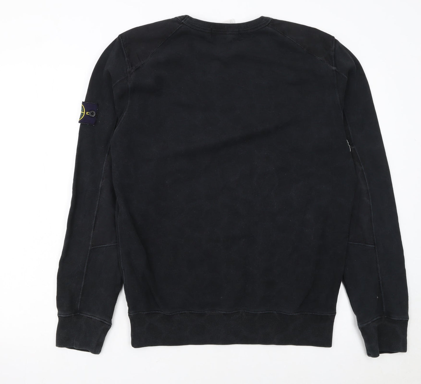Stone Island Men’s Black Cotton Crew Neck Sweatshirt M
