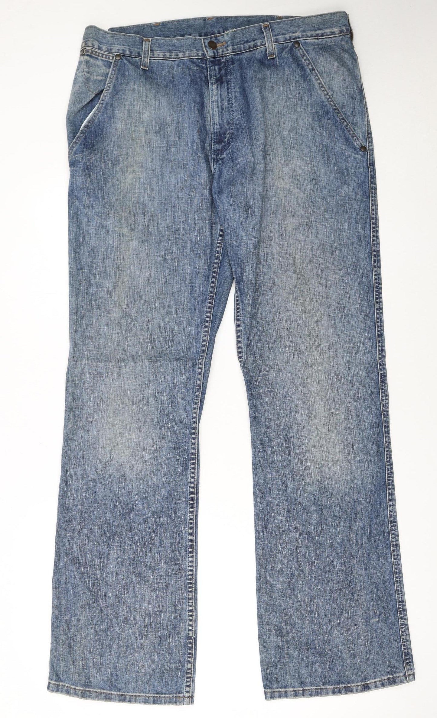 Wrangler Mens Blue Straight Leg Denim Jeans W34 L34 FAIRMONT