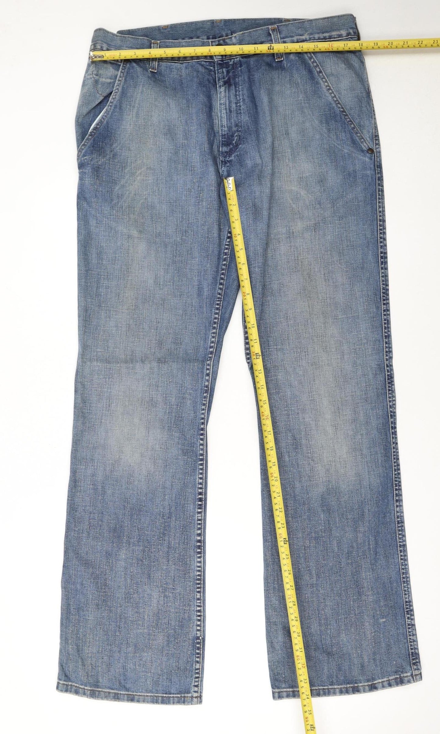 Wrangler Mens Blue Straight Leg Denim Jeans W34 L34 FAIRMONT