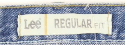 Lee Men's Blue Regular Fit Straight Leg Denim Jeans 34x32