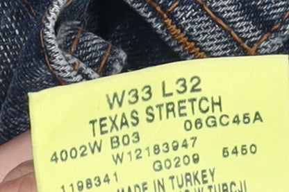 Wrangler Men's Blue Texas Stretch Straight Jeans W33 L32