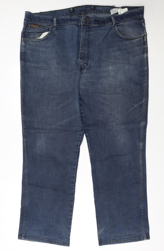 Wrangler Men's Blue Texas Stretch Straight Jeans W44 L32