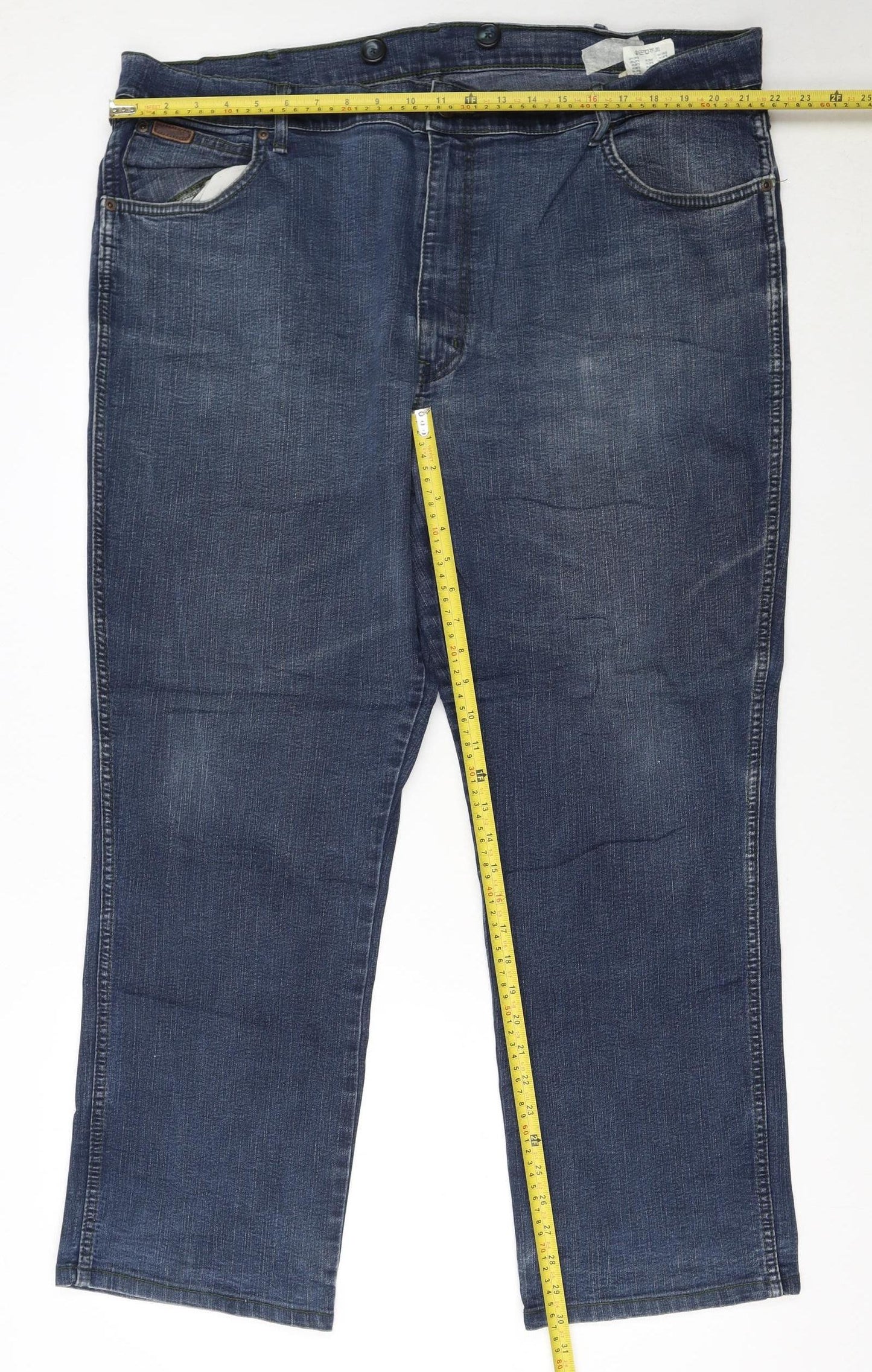Wrangler Men's Blue Texas Stretch Straight Jeans W44 L32