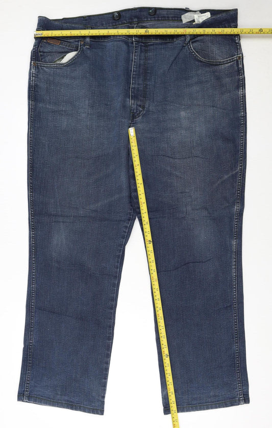 Wrangler Men's Blue Texas Stretch Straight Jeans W44 L32