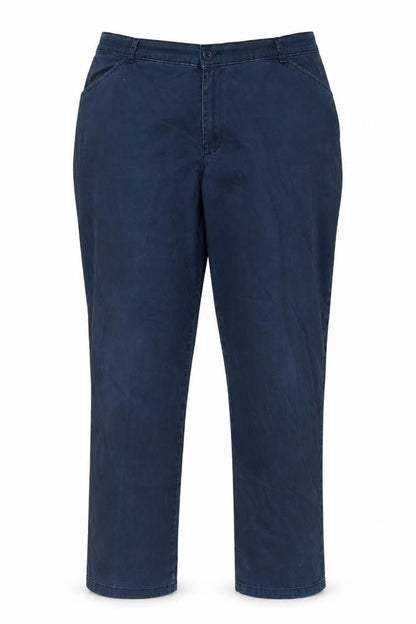 Lee Women’s Blue Relaxed Fit Chino Trousers Size 18 Cotton Blend