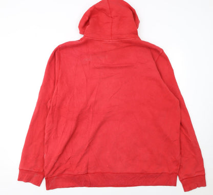 Under Armour Mens Red 2XL Pullover Hoodie ColdGear Fleece