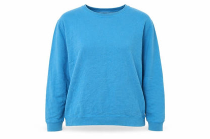 Hanes Premium Blue Pullover Sweatshirt Women XL Cotton Blend Casual
