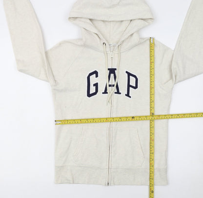 GAP Womens Beige Full Zip Hoodie Medium Cotton Blend