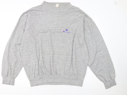 Champion Men's Grey XL Pullover Sweatshirt Logo Vintage
