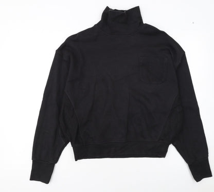 Reebok Women's Black Small Roll Neck Pullover Sweatshirt