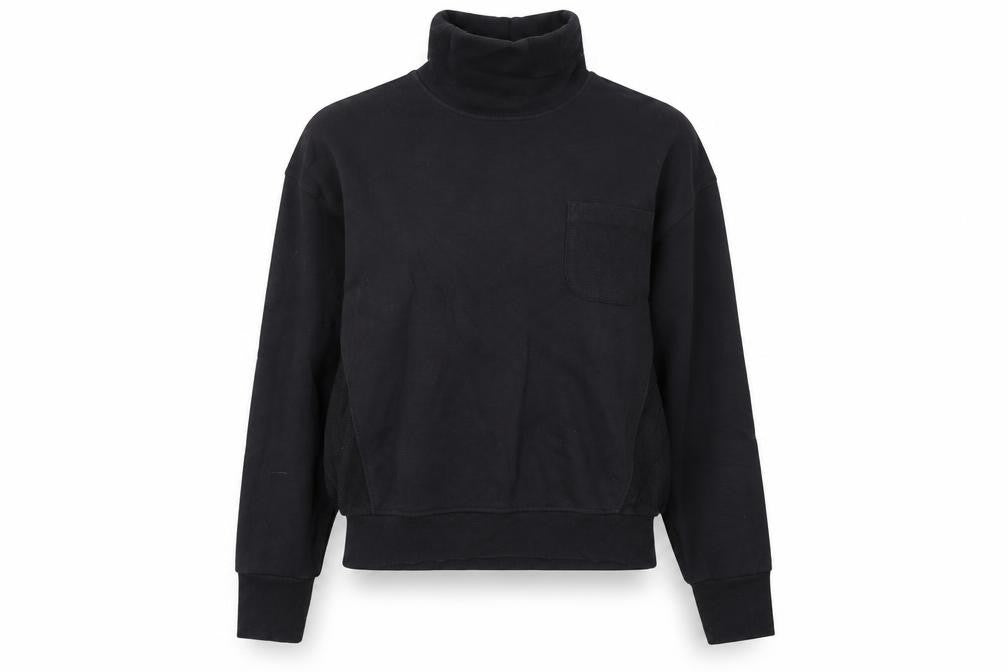 Reebok Women's Black Small Roll Neck Pullover Sweatshirt