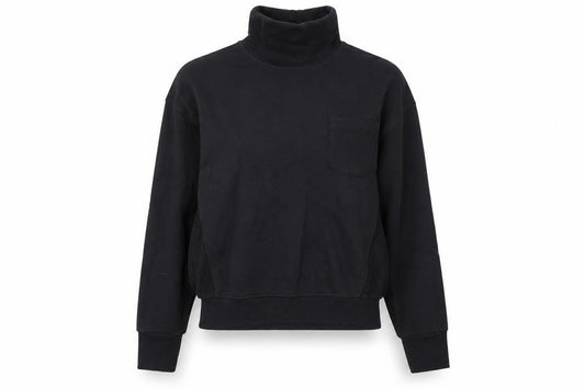 Reebok Women's Black Small Roll Neck Pullover Sweatshirt