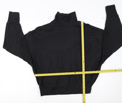 Reebok Women's Black Small Roll Neck Pullover Sweatshirt