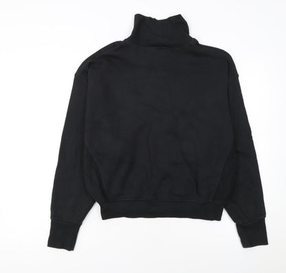 Reebok Women's Black Small Roll Neck Pullover Sweatshirt