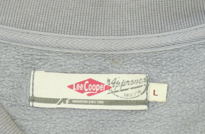 Lee Cooper Men's Grey Crew Neck Pullover Sweatshirt Size L