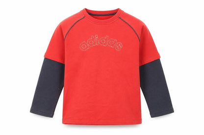 Adidas Boys Red Pullover Sweatshirt 14 Years Logo Athletic Fleece Top