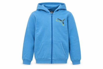 Puma Boys Blue Full Zip Hoodie Fleece Logo Hooded Sweatshirt 11-12 Years