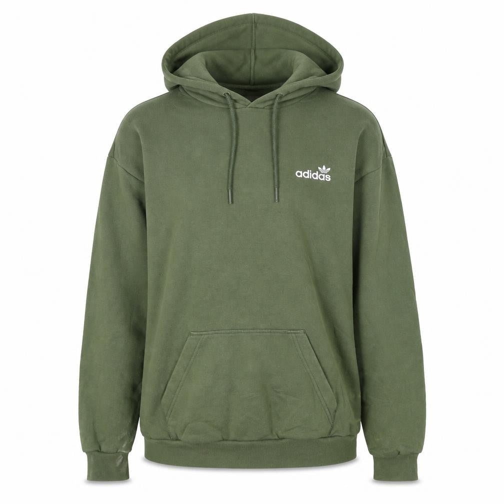 Adidas Womens Green Pullover Hoodie Size 8 Classic Logo Sweatshirt