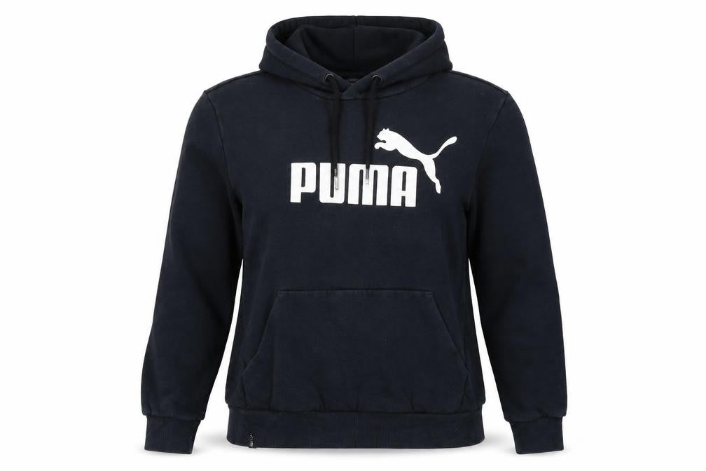 Puma Women's Black Small Pullover Hoodie with Logo Print