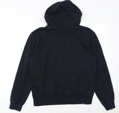 Puma Women's Black Small Pullover Hoodie with Logo Print