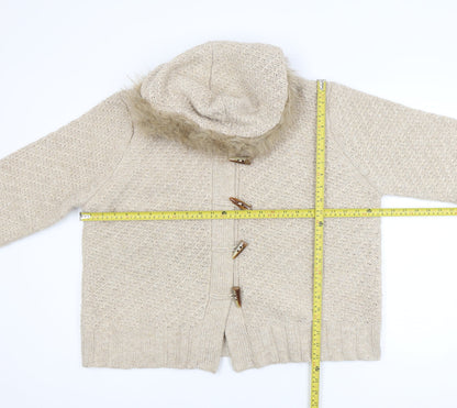 Debenhams Women’s Beige Hooded Chunky Knit Cardigan Size 22