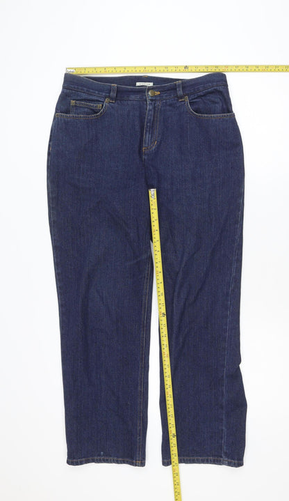 Jones New York Womens Blue Straight Mid Rise Stretch Petite Jeans Size 12P
