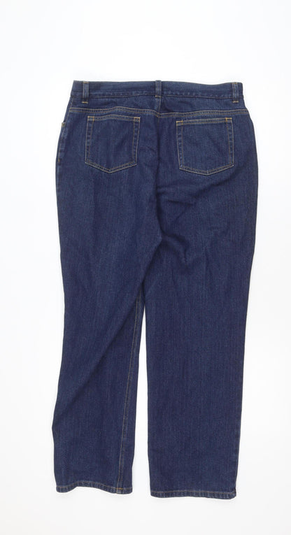 Jones New York Womens Blue Straight Mid Rise Stretch Petite Jeans Size 12P